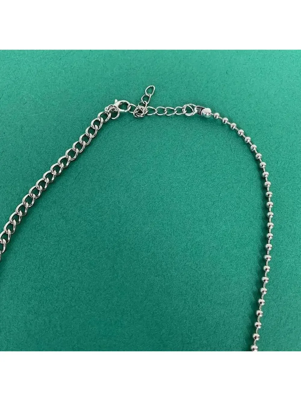 Cyber Y2k silver double start opium cyber punk style necklace. Cool design.